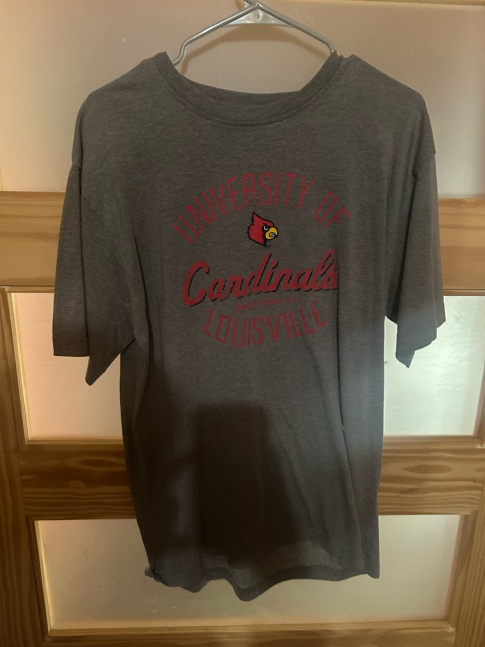 Russell Athletic Gray Louisville Cardinals Short-Sleeve Tee with Red Logo